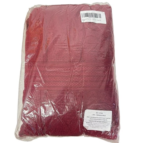 Glamburg 6 Piece Towel Set 100% Cotton 2 Bath Towels 2 Hand Towels 2 Wash 600GSM - Picture 3 of 4